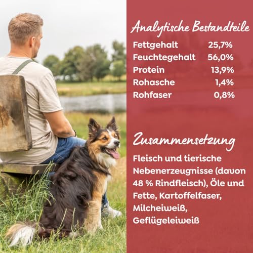 TRIXIE Rindfleischcreme – Hundecreme als Snack – großer Belohnungseffekt – ideal zur Medikamentengabe – glutenfrei – ohne Zuckerzusatz – 110 g – 31841