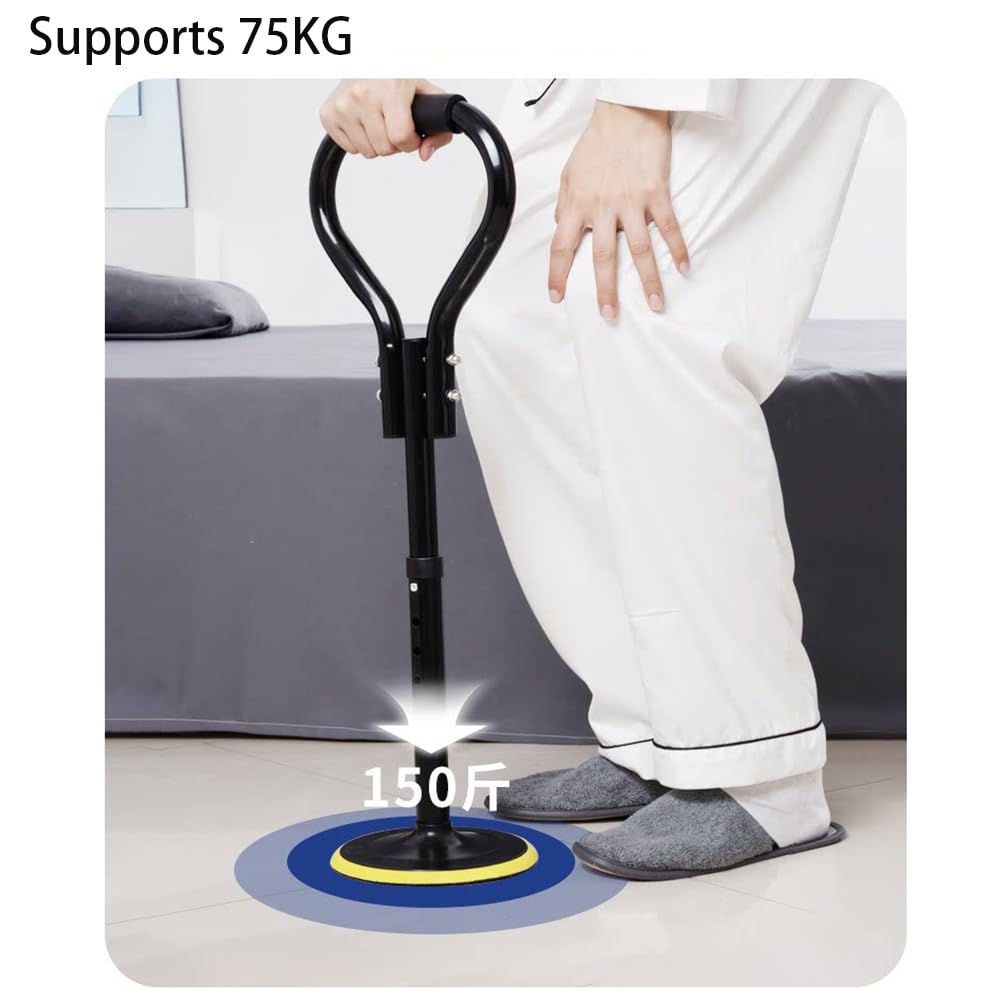 Ayuda para Levantarse Ajustable en Altura (58–65 cm) con Capacidad de Carga de hasta 150 kg – Asiste a Ancianos y Personas con Movilidad Reducida a Levantarse, Caminar con Seguridad y en Tareas Domést