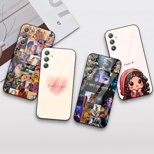 Image of COLORflow Back Cover Compatible with Samsung Galaxy A34 5G | Krishna ji, Radha Krishna, God Customized | Shockproof TPU Bumper with Camera Protection Back Cover Compatible with Samsung Galaxy A34 5G