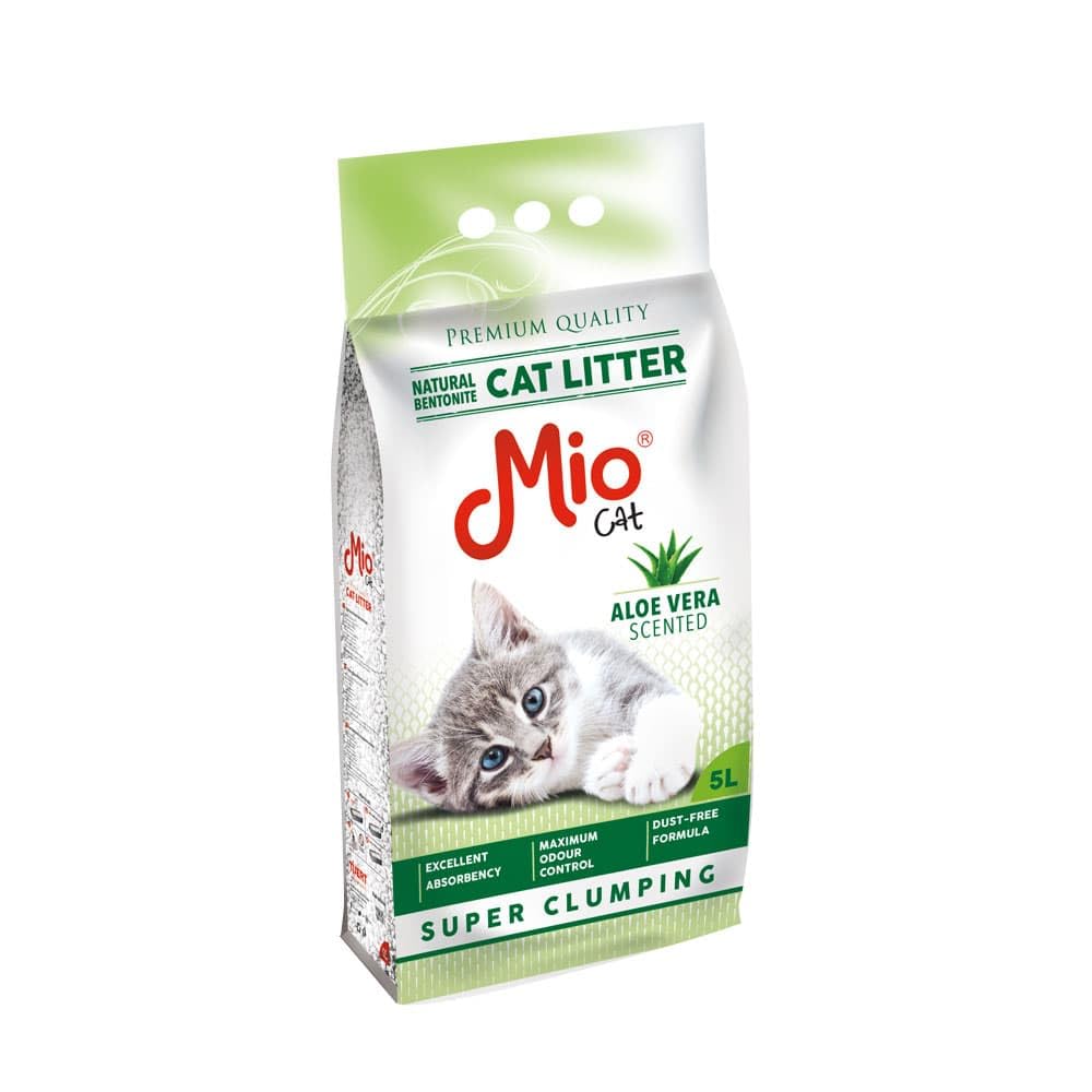 Mio Kedi Kumu, 5 lt. Aloe Vera Kokulu Bentonit, Kalın