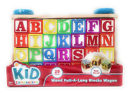 Wood Pull-A-Long Blocks Wagon, 29 Pieces – BrickSeek