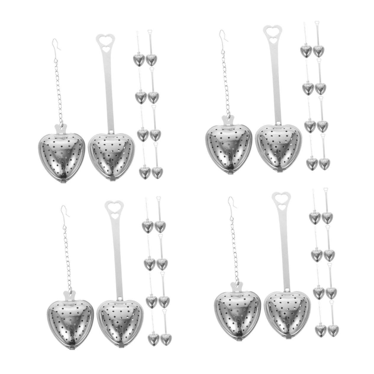 ABOOFAN 40 Stck. Edelstahl -Teefilter Mesh-Teesieb Tee -Infuser Tee ball feinmaschiges Sieb feines Rostfreier Stahl Silber