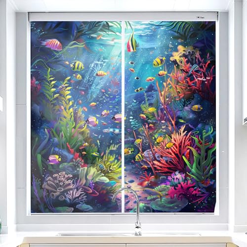 Película adhesiva decorativa para ventanas 35.4x63 pulgadas x2 miniatura 5