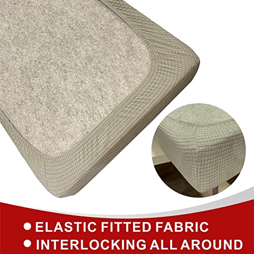 Dulepax Rv Dinette Cushion Covers, Replacement Camper Cushions Cover, Grey Stretchable Fabric Rv Dinette Seat Covers, Cushion Slipcovers For Trailer Including 1 Backrest Cover & 1 Bench Cover #TOP2