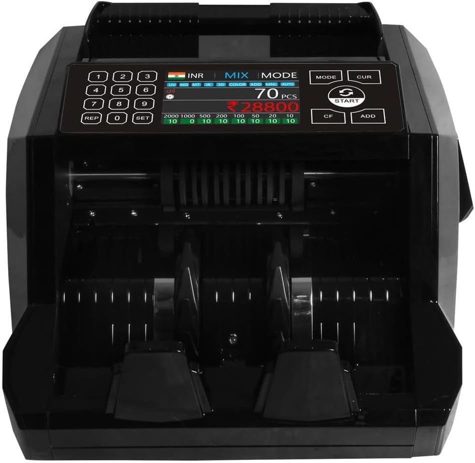 - swaggers Mix Value Note Counting Machine with Touch Panel & Advanced Fake Note Detection, Used in Banks, Offices, Hotels, Hospitals, Schools, Colleges, Retails Shops, Jewellery Shops etc.