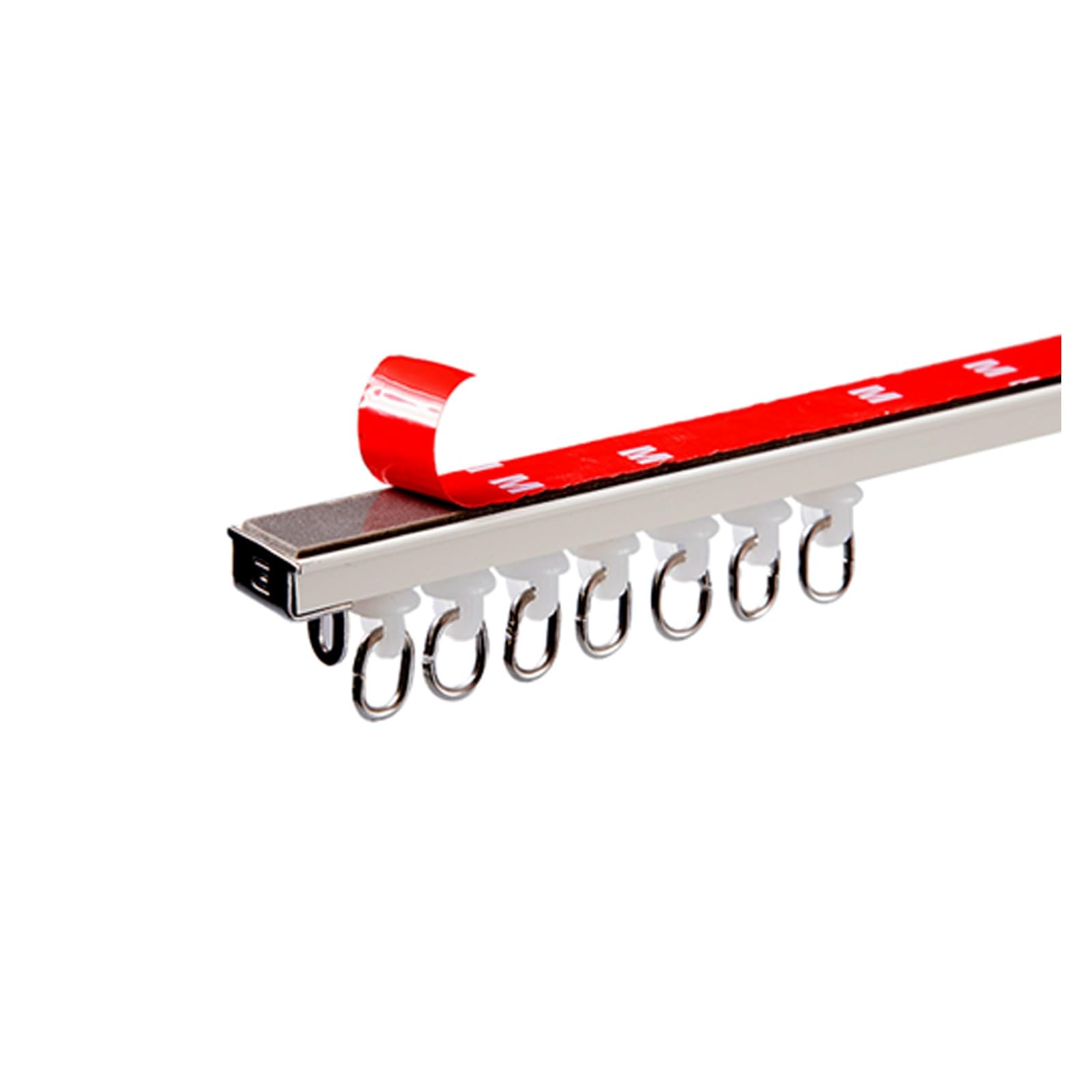 Rail De Rideau En Alliage D'aluminium À Voie, Rail De Rideau De Plafond Autocollant, Aucun Perçage Requis, Adapté Aux Séparateurs De Pièce, Aux Armoires De Rangement.(Top-mounted,250cm(8.2ft))