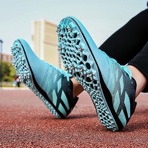 Image of New Track and Field Shoes for Men Women Kids Boys Girls 8 Spikes 100-400 Meter Running Racing Shoes Professional Sprint Sport Sneakers