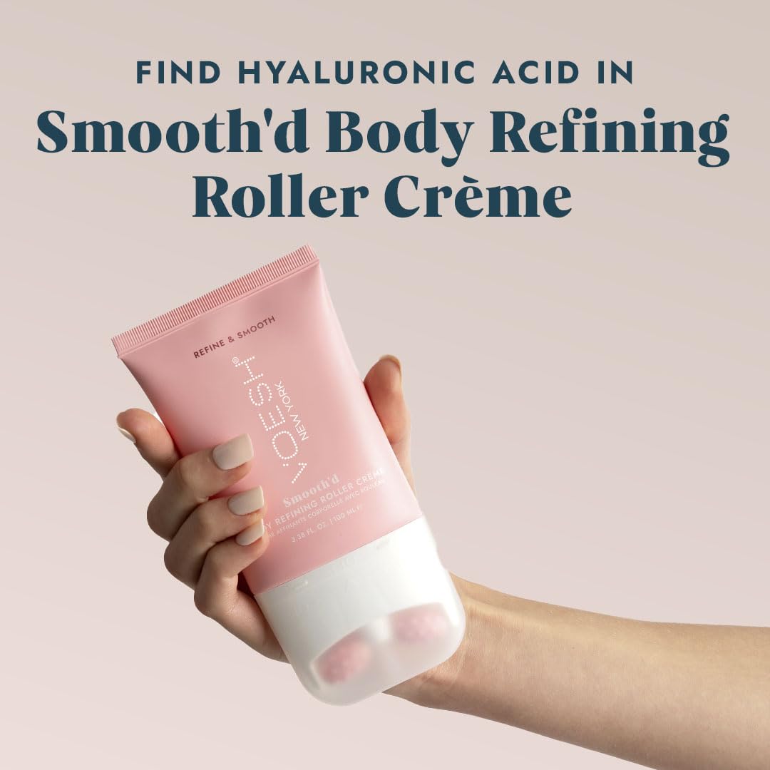 VOESH Smooth'd Body Refining Roller Creme, Vegan Beauty, Lymphatic Massage, Skin Smoothing, Celulite, Skin Hydrating, Body Lotion