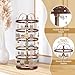 Modowey Rotating Earring Holder Organizer Stand, 5 Tier Metal Tree Display for Women Vendors, 220 Holes Adjustable Jewelry rack for Stud Hoop Dangle Storage, Trendy Carousel Keeps Dresser Neat, Bronze