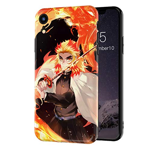 THE DREAMY LIFT iphone XR ケース カバー アニメ 漫画 デザイン6個 鬼滅の刃 スマホ アイフォンケース ストラップ おしゃれ IMDTPU かわいい かっこいい フィギュア ソフト 耐衝撃 レンズ保護 脱着簡単 指紋防止 スリム 軽量 傷防止… (iphone XR, 煉獄杏寿郎)
