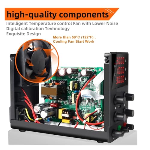 Alimentation laboratoire réglable 30V 5A DC switching noire 230V - 6