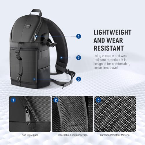 Neewer Professional Camera Case Sling Backpack For Nikon Canon Sony And Other Dslr Cameras And Lens,Tripod,Other Accessories,Durable Waterproof And Tear Proof Bag With Padded Dividers(Orange) - 8