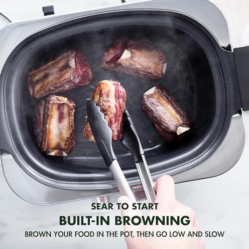 GreenPan-Elite-8-in-1-Programmable-6QT-Electric-Slow-Cooker-Dishwasher-Safe-Lid-Removable-Crock-PFAS-Free-Healthy-Ceramic-Nonstick-Multi-Cooker-SearSauteBrownSteam-BasketRoast-Sky-Blue