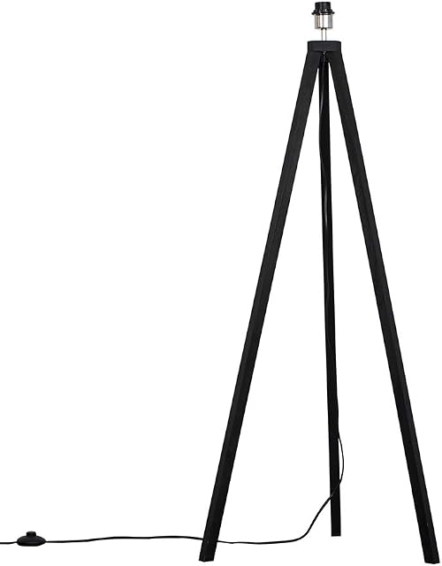 MiniSun Modern Black Wood Tripod Design Floor Lamp Base