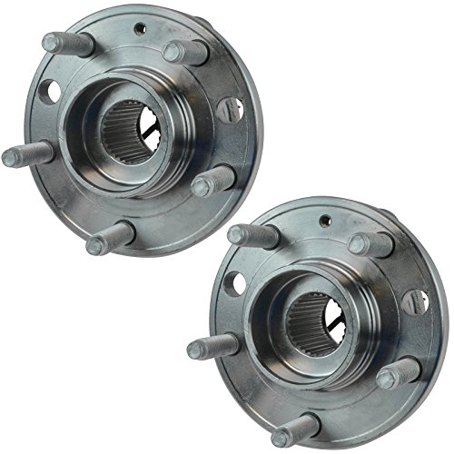Image of TRQ Front and Rear Wheel Bearing and Hub Assembly Set 2 Piece Compatible with 2006-2008 Pontiac Solstice with 4 Wheel ABS Brakes 2009 Solstice 2007-2010 Saturn Sky