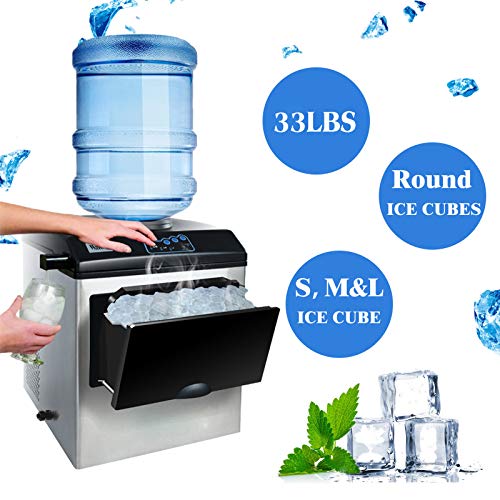 Fabricadora de hielo portátil 2 en 1 KUPPET acero inoxidable miniatura 3