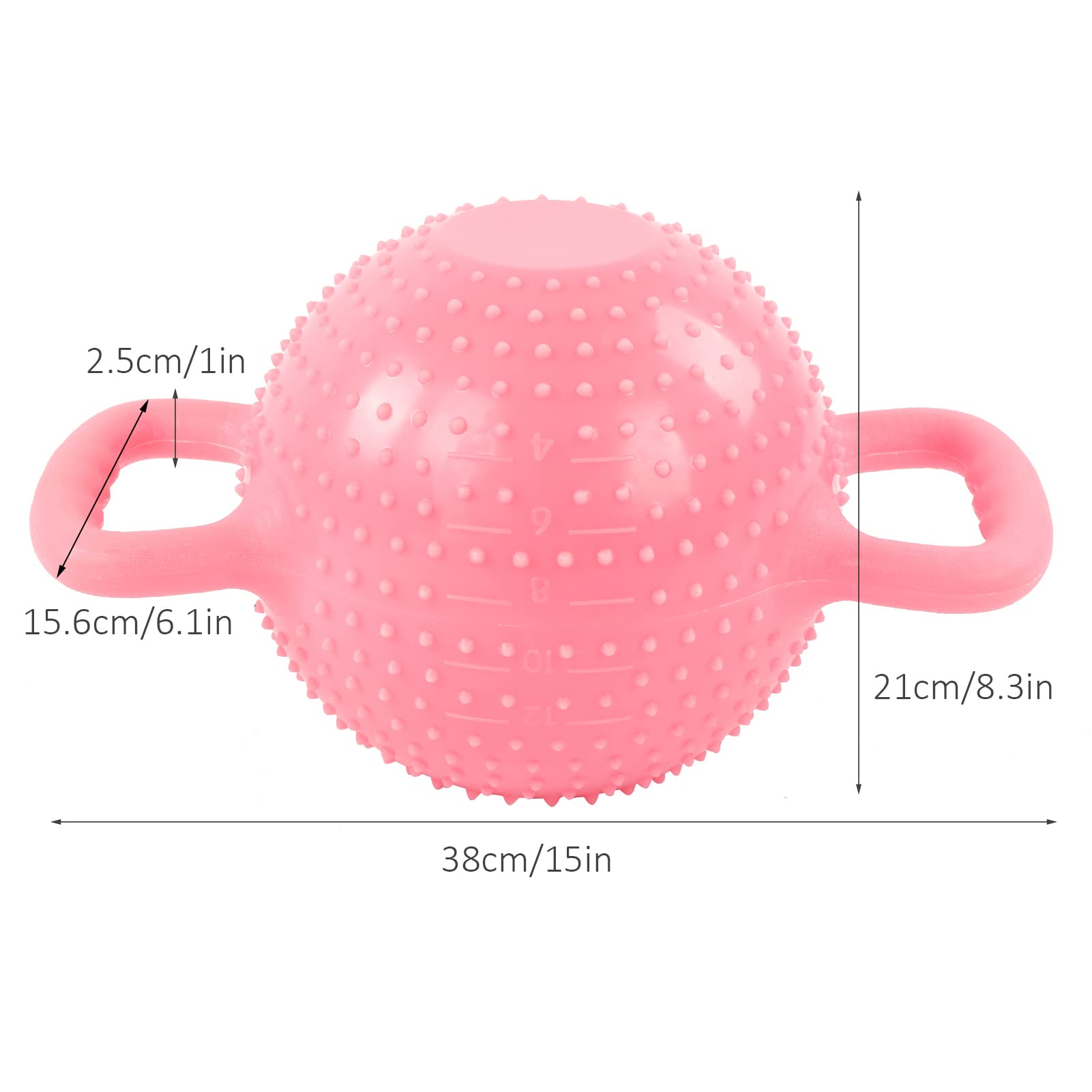 Kettlebell, Double Ear Handle Yoga Water Kettlebell PVC Adjustable Weight Kettlebells Training Tools Non-Slip Handle Fitness Equipment for Sports (Pink)