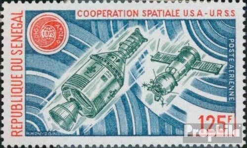 Prophila Collection Senegal 566 (kompl.Ausg.) postfrisch ** MNH 1975 Raumfahrtunternehmen Apollo Sojus (Briefmarken für Sammler) Weltraum