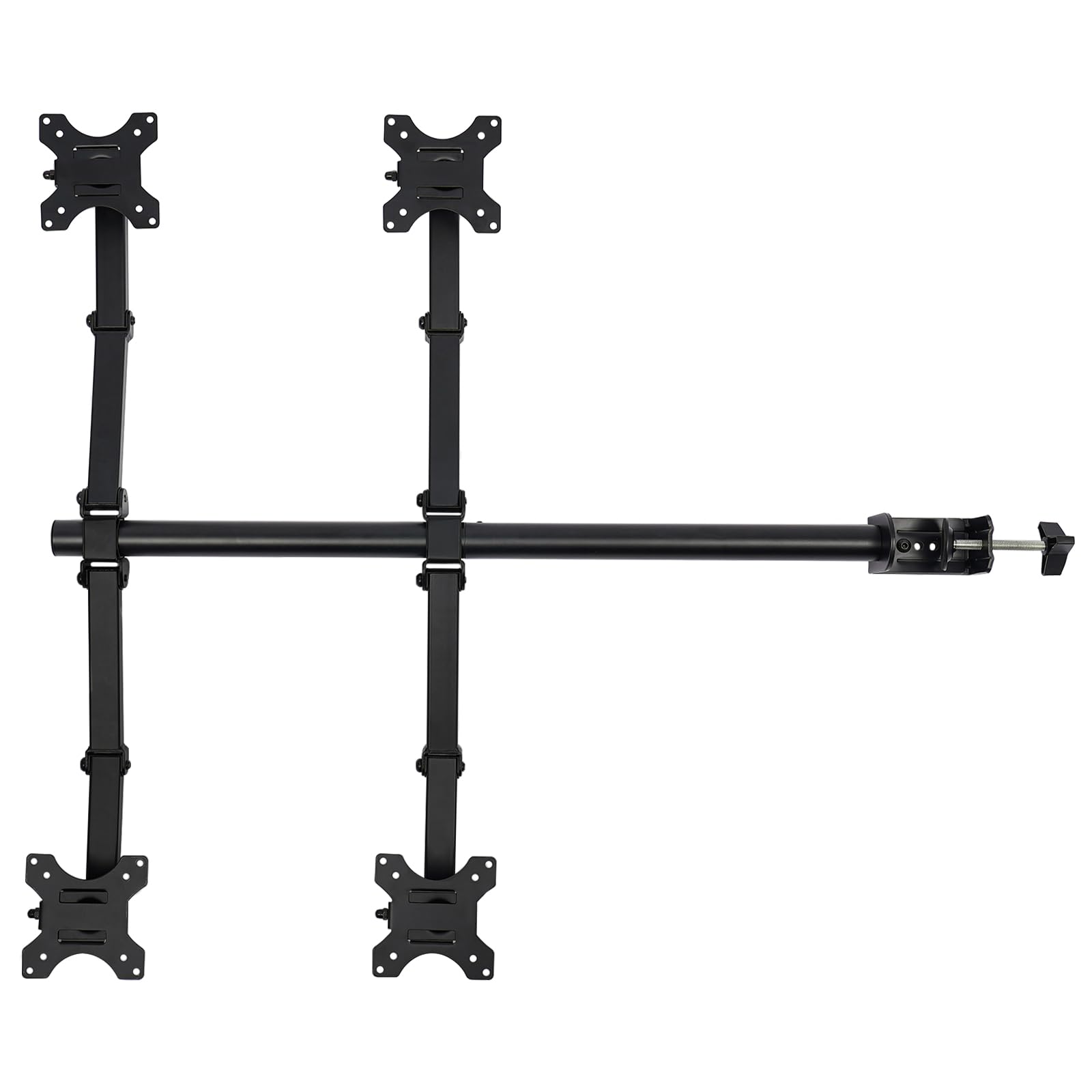 Supporto per monitor 4 monitor per display da 10 a 27 pollici, supporto da tavolo per monitor, altezza regolabile, con rotazione e inclinazione, 75 x 75 mm, 100 x 100 mm