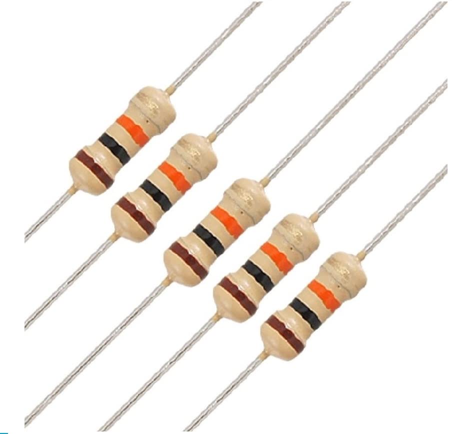 Image of BRANDED Carbon Film Resistor 1 /4 watt 4 Band Tolerance 5% - Total 100pcs Value (82 Ohms)