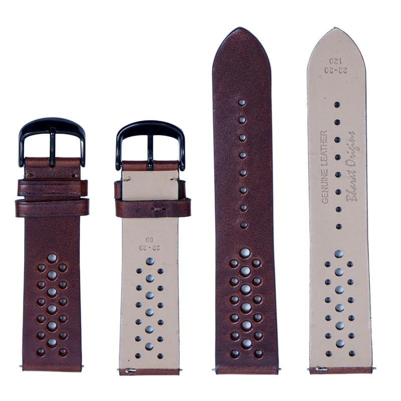 Image of Quick Release Watch Band 22mm 20mm IBIZA BROWN Italian Genuine Leather Watch Strap for Samsung Galaxy Watch | Huawei Watch | Fossil Watch | Amazfit Watch | Oneplus Watch | Pebble Watch | Seiko Watch | Casio Watch | Citizen Watch | Emporio Armani | Armani Exchange| Guess Watch