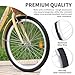 Hybrid Bikes for Women, 24 inch Adult Bicycles Lightweight Hi-Ten Steel Frame Road Bike Single Speed with Rear Rack and Basket, Commuter City Bike, Comfort Lady Bicycle, Vintage Adult Bike, Yellow