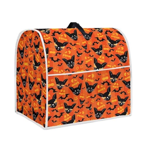 YUVAMAGIMO Halloween Bat Cat Kitchen Stand Mixer Cover Fits 6-8 Quart Mixer or Coffee Maker Stain and Grease Resistant Dustproof Kitchen Utensil Cover Machine Washable with Accessory Bag