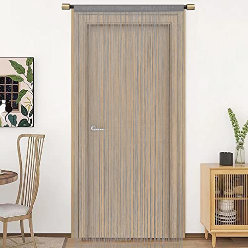 HSYLYM Door Curtain Window Curtains Door Decorations Room Dividers Decorations for Room,Doorways,Wall,Closet,Party and Furniture,One Piece Design,W35 xL79,Grey - Image 2