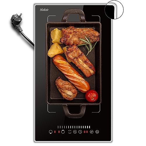 Hobsir Placa Inducción 2 Fuegos, Zona Flexible Para Grill, 3500w, 29cm, Domino Placa Eléctrica, Control Táctil Deslizante, Seguro Para Niños, Sin Enchufe Hobsir Placa Inducción 2 Fuegos, Zona Flexible Para Grill, 3500w, 29cm, Domino Placa Eléctrica, Control Táctil Deslizante, Seguro Para Niños, Sin Enchufe