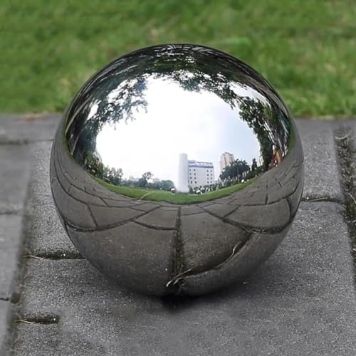 CQCQC Gazing Balls Gazing Mirror Ball Sfera a specchio in acciaio inox Sfera cava a specchio Globo lucido Sfera lucida, sfere galleggianti for laghetti Globo da gazing for casa e giardino(15cm)