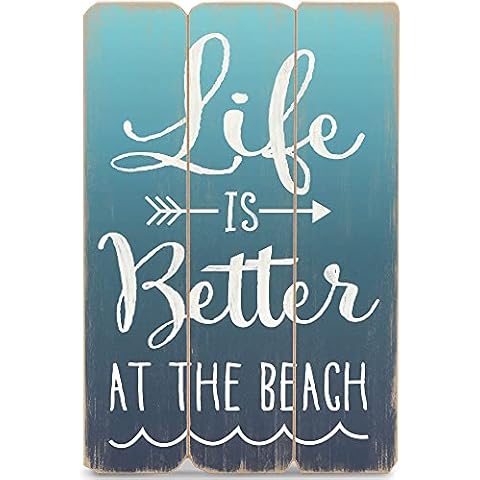 Life is Better at the Beach Wood Sign by Open Road Brands Cover
