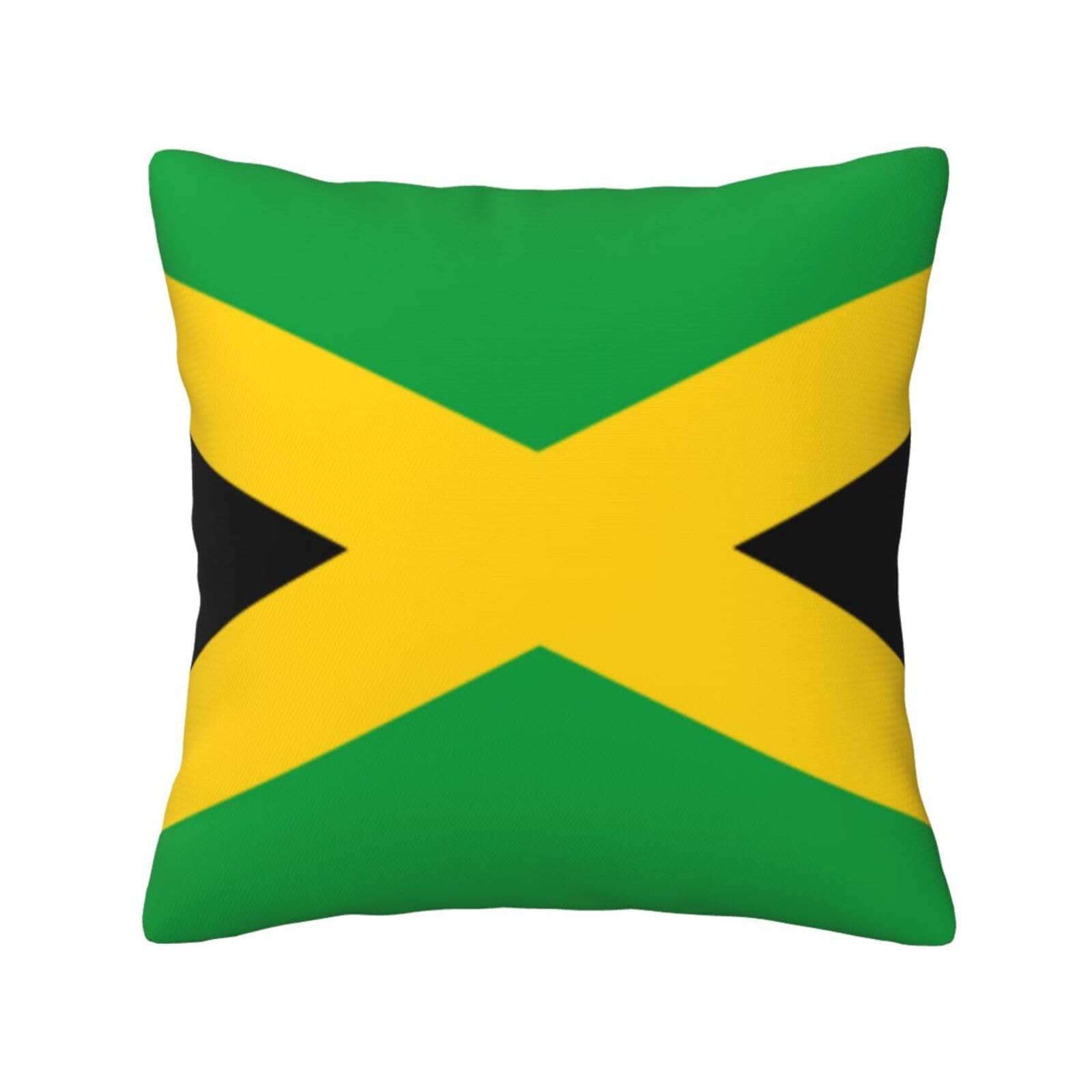 FFSHKOWE jamaica flag Decorative Throw Pillow Cover Double-Sided Printed Cushion Cover for Sofa Couch Bed Chair 50 x 50cm