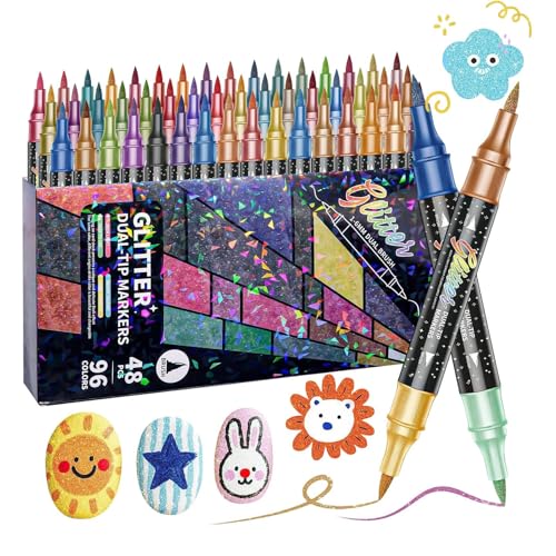 Marqueurs paillettes encre base eau pour décoration et école