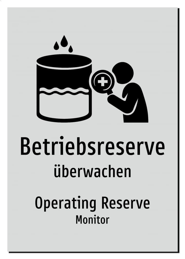 61766-DEEN-S-13 | Betriebsreserve/Operating Reserve Schild