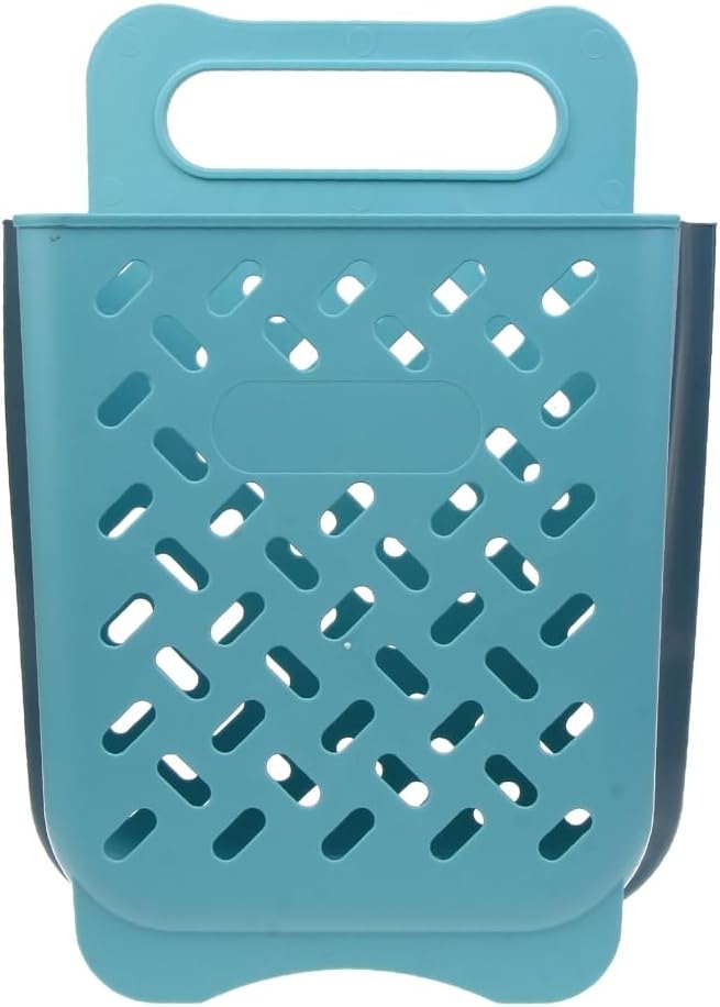 Laundry Hamper Laundry Basket,Foldable Laundry Basket Wall-Mounted Collapsible Hanging Plastic Storage Box Bin with Handle Plastic Dirty Clothes Bathroom Sundries Organizer
