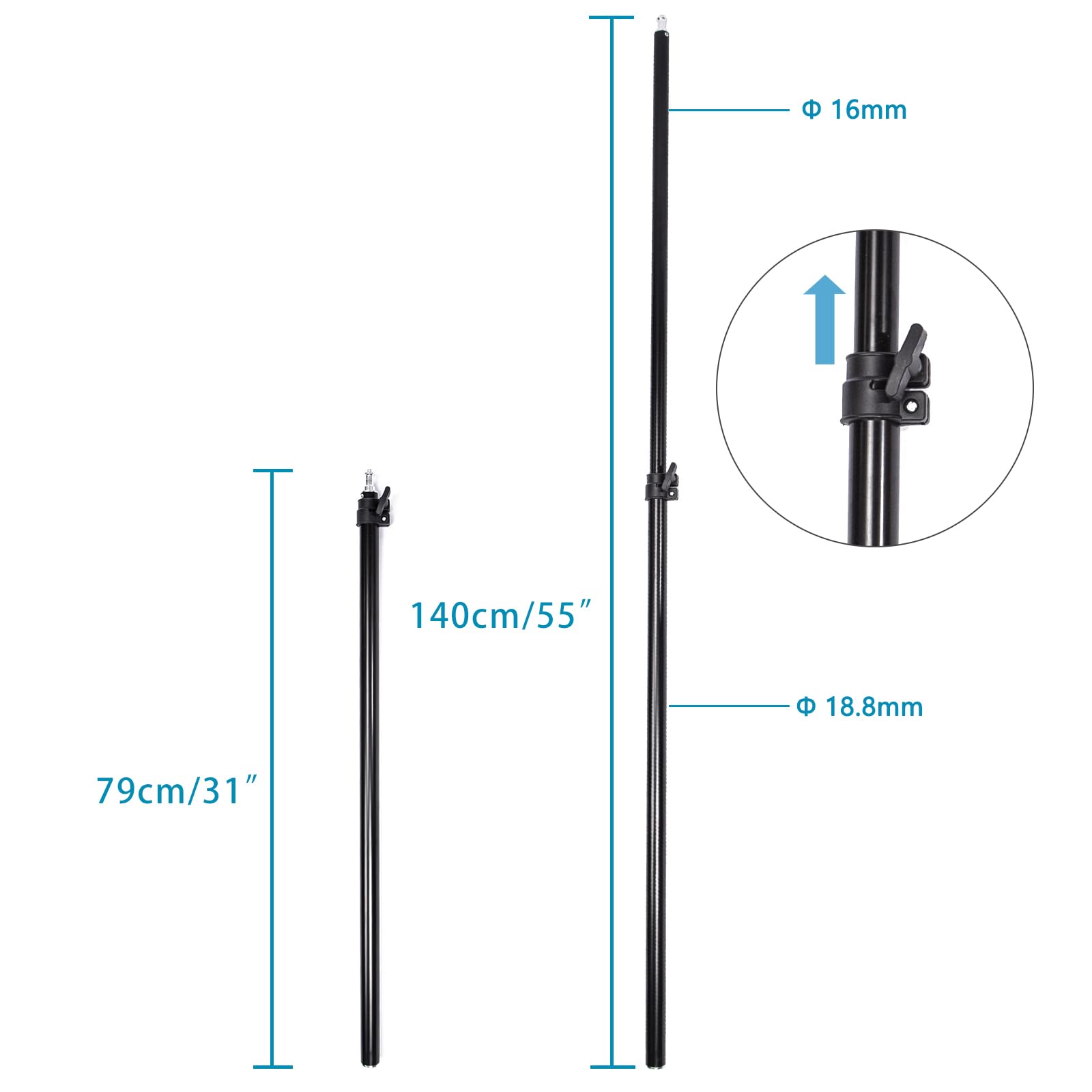 20 x 28" Softbox Video Continuous Lighting Boom Stand Kit, Fotostudio Softbox Kit con soporte de luz de 250 cm y soporte adaptador de enchufe E27 4 en 1 para cámara, fotografía infantil,