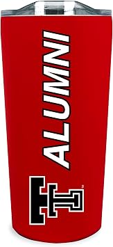 The Fanatic Group Texas Tech University Alum 18 oz. Double Walled Stainless Steel Soft Touch Tumbler - Red