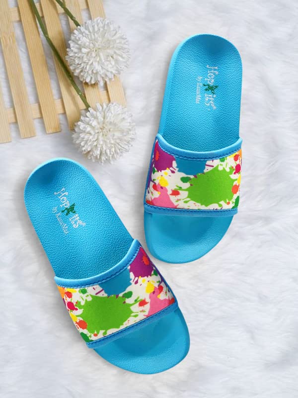 Image of KazarMax Hopits Kids & Girls Printed Flip Flop /Soft, Comfortable, Indoor & Outdoor Slippers