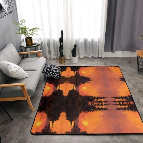 Tapis de sol en flanelle absorbant imprimé lavable et durable - 6