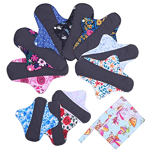 DOITOOL À Prova D' Água Reutilizáveis Carvão De Bambu Menstrual Almofadas Panty Liner para Regular