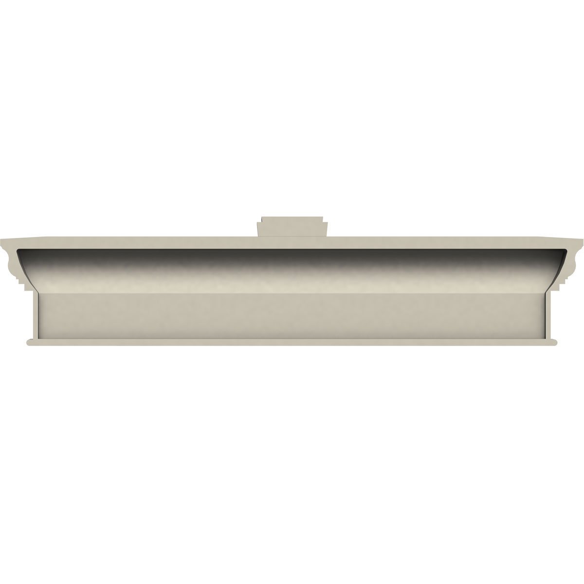 Endurathane Craftsman Crosshead w/Deco Keystone and Egg & Dart Trim, 24" Bottom Width x 32 1/2" Top Width x 12"H x 1 1/4"P, Factory Primed