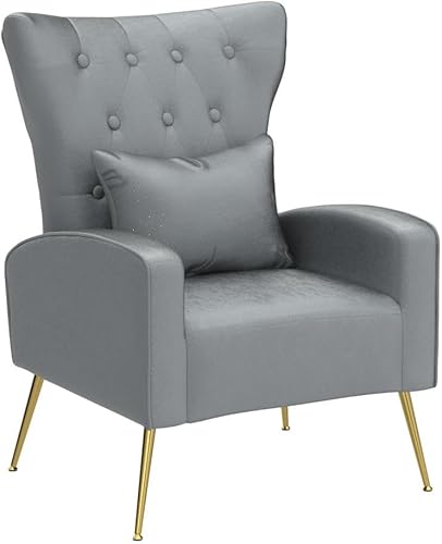 Miniatura 67 de Sillas modernas para sala de estar, sillón de terciopelo con almohada lumbar, sillas de dormitorio con respaldo alto, silla de tocador, silla de