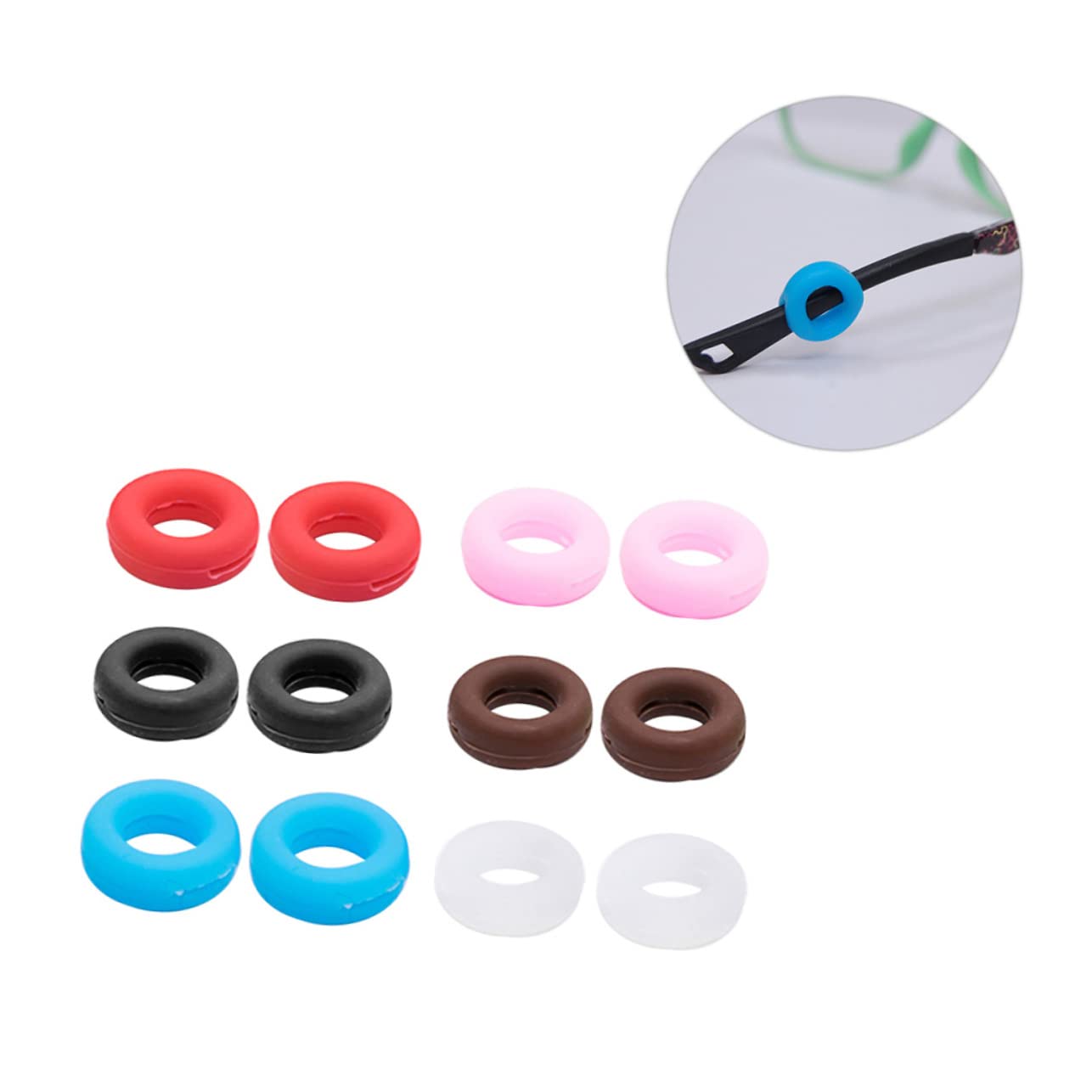 FRCOLOR 12 Sets Anti-Slip Ear Hooks Glasses Rack Anti- Ear Hooks Anti Slip Eyeglasses Ear Grips Glasses Holder Eyeglass Anti- Round Eyeglass Accessories Glasses Frames Temple Tips