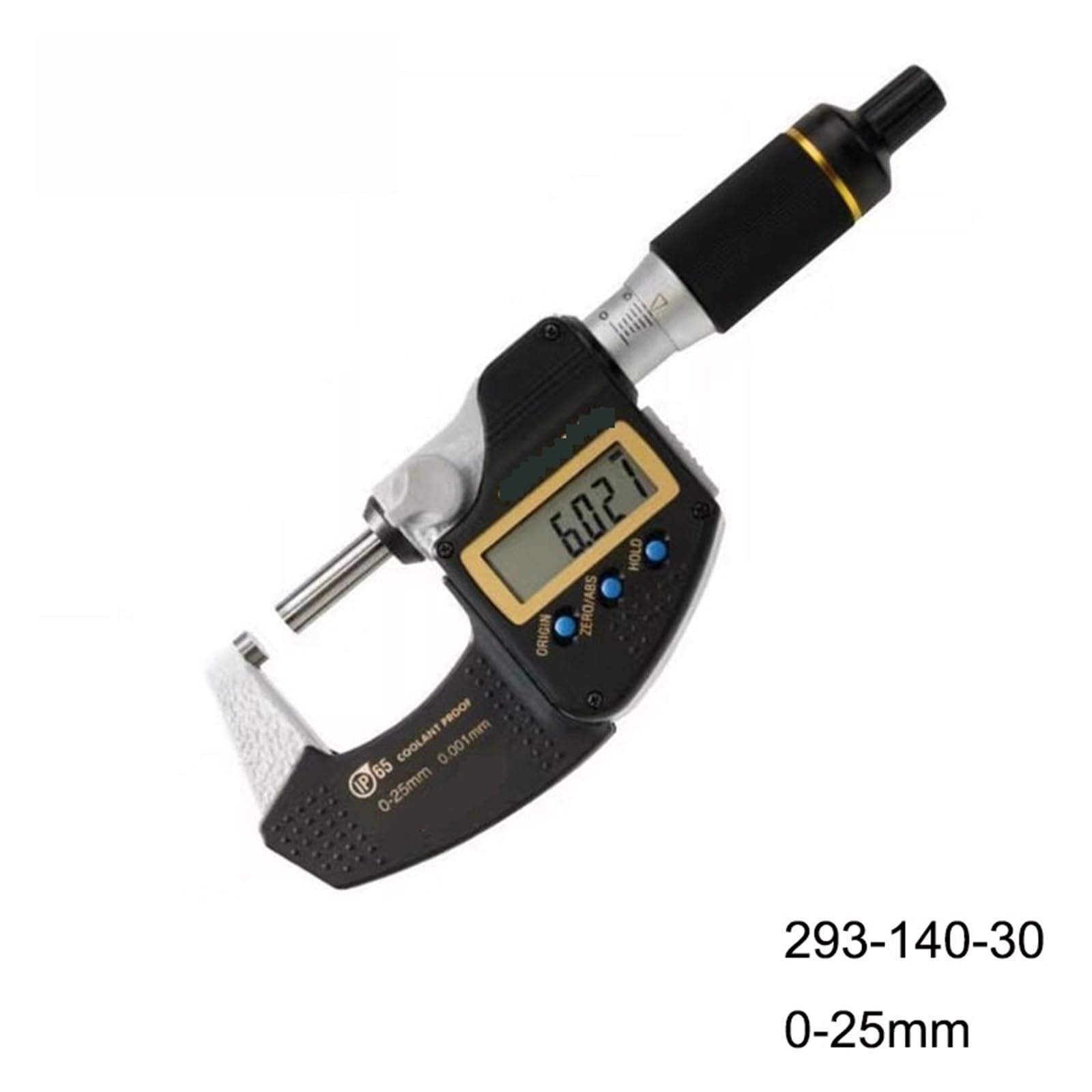 Digitale Bügelmessschraube, IP67 Kühlmittelbeständiges, schnelleres Messmikrometer, 0-25/25-50/50-75/75-100 mm, 293-140-30 293-141-30 293-142-30 293-143-30(293-140-30)