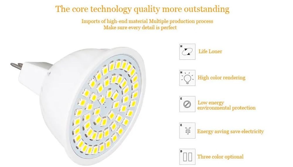 Luces de Amplio Voltaje, 10 Unidades/Lote, CC/CA 10-30 V, GU10, MR16, Bombilla LED E27, 36 54 72 LED, Foco para Interiores, Foco LED para el hogar.