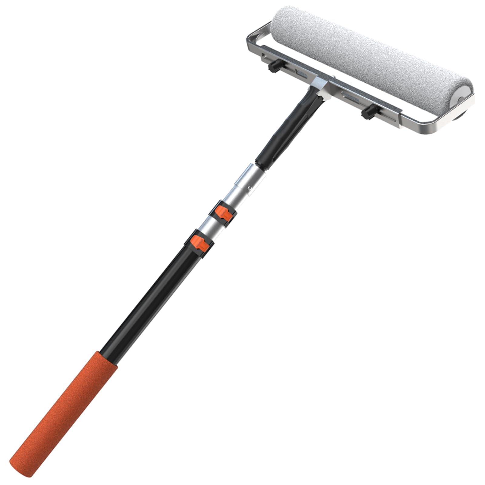 Buyplus 18 Foot High Reach Paint Roller with Lightweight Sturdy Aluminum 3-12FT Telescoping Extension Pole, Multi-Function Paint Roller Kit, House Paint Roller Brush for Walls, Ceiling, Decks, Doors