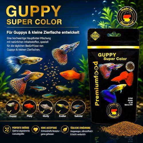 Guppy Super Special - Premium Fish Food- 80g - Soft Granule (Super Color) - 1