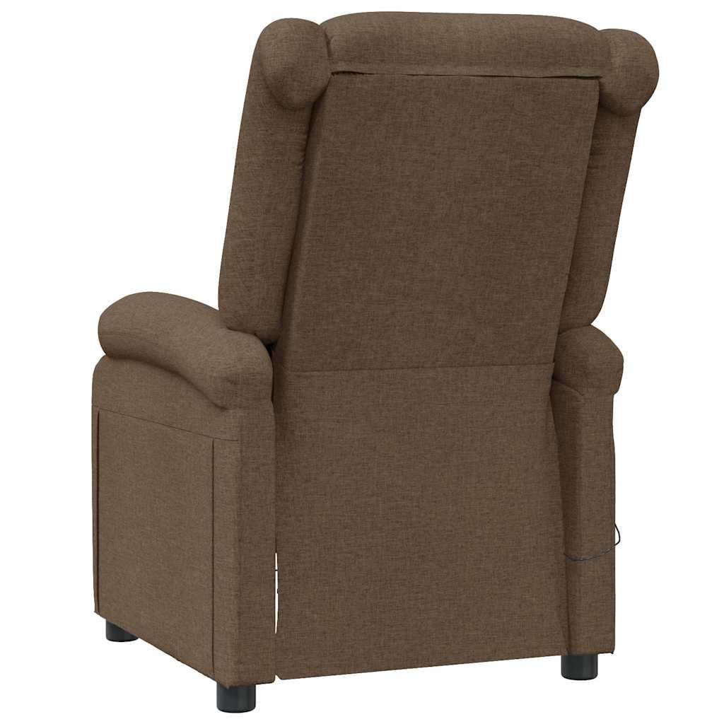 Massagesessel Braun aus Stoff