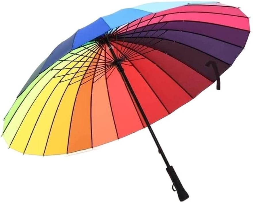 Portable Umbrella for Travel 24 Colorful Umbrella Women and Men Non-Automatic Umbrella Popular Creative for 1-2 Adults Umbrella Umbrella Outdoor