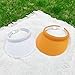 2 Pack Visors Hat Women Men Sports Wide Brim Clip On Hats Outdoor Beach Golf Tennis Jogging Fishing Headwear Camping Sunvisor (Orange, White)